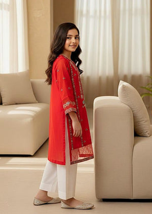 Festive Red Kurti with Intricate Embroidery