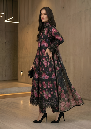 Rose printed Maxi