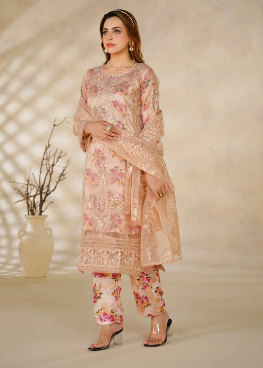 Cira Embroidered Organza 3 pcs Suit