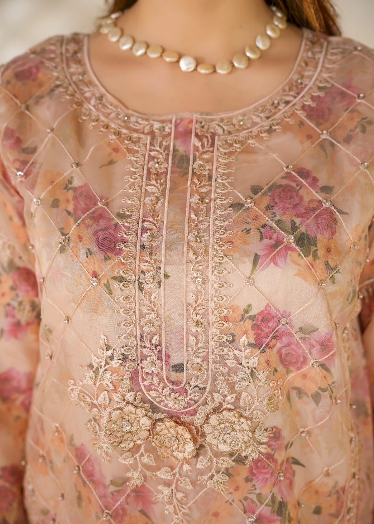 Cira Embroidered Organza 3 pcs Suit