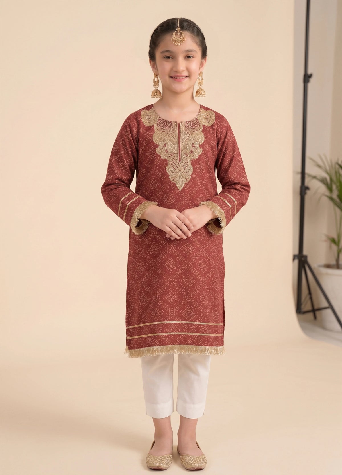 Rustic Orange kurta Top_2497