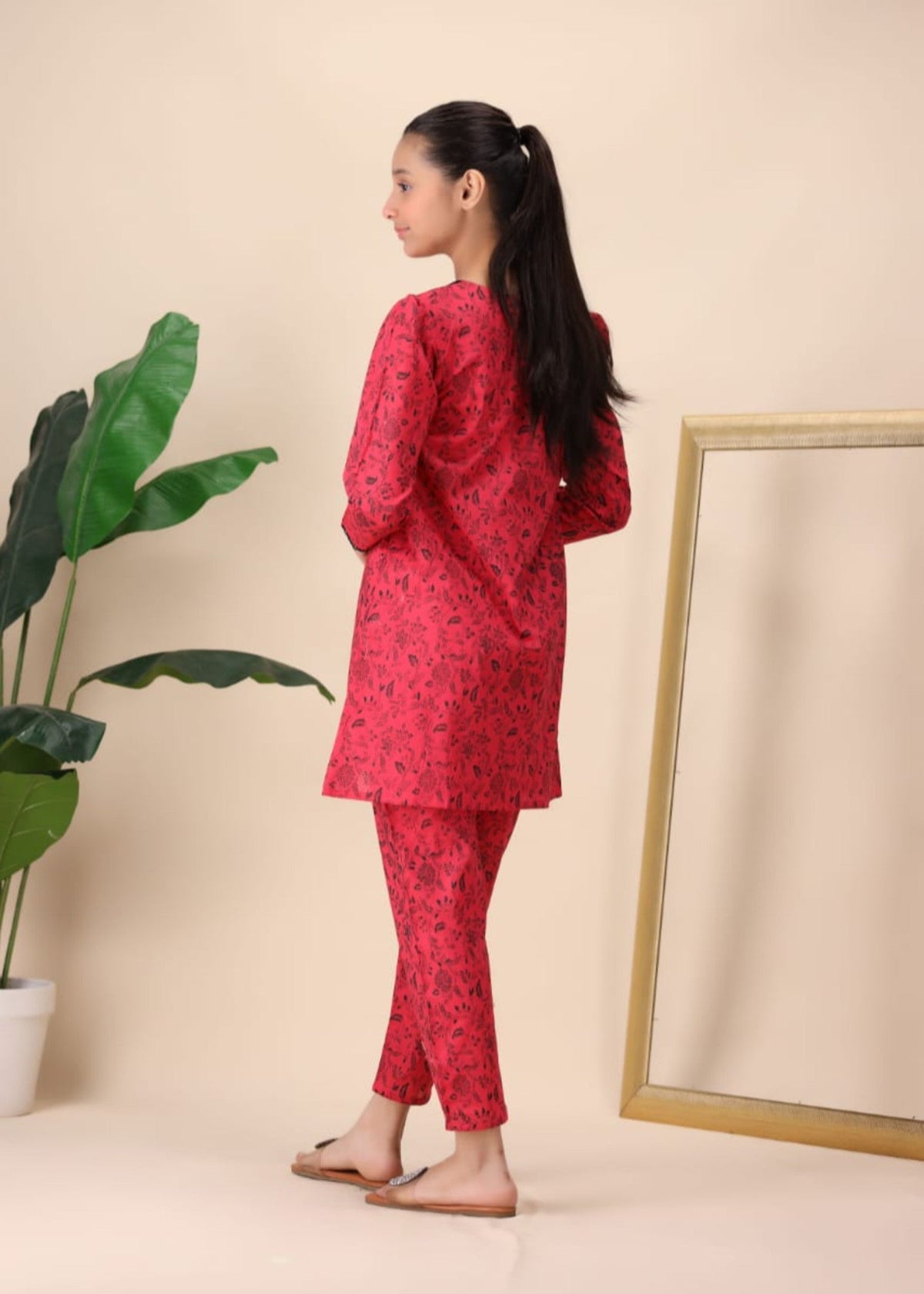 Crimson Noir Elegance Co-ord Set