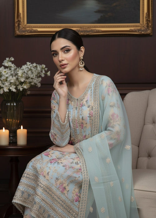 Classical Beauty in Embroidered Pastels