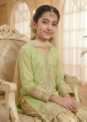 Festive Green Zari Work Suit