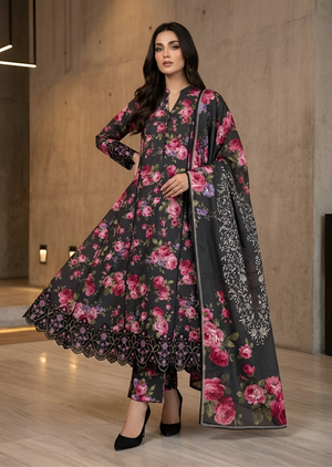 Rose printed Maxi