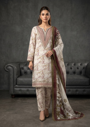 Elegant Printed Lawn Kurta Set with Dupatta