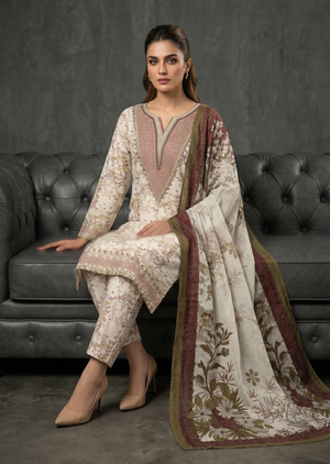 Elegant Printed Lawn Kurta Set with Dupatta