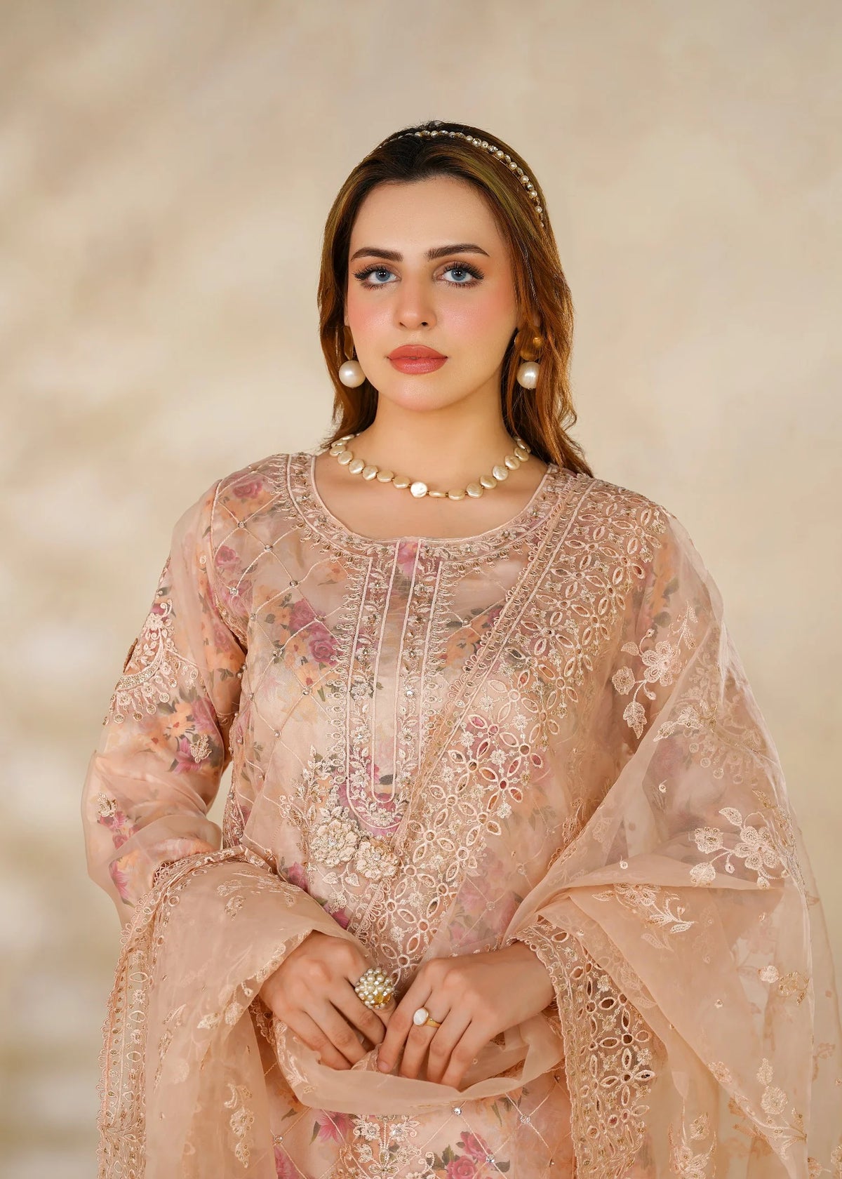 Cira Embroidered Organza 3 pcs Suit