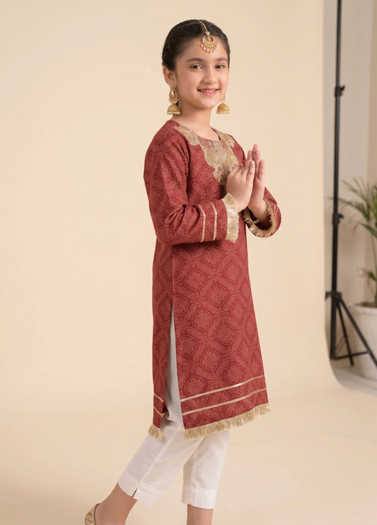 Rustic Orange kurta Top_2497