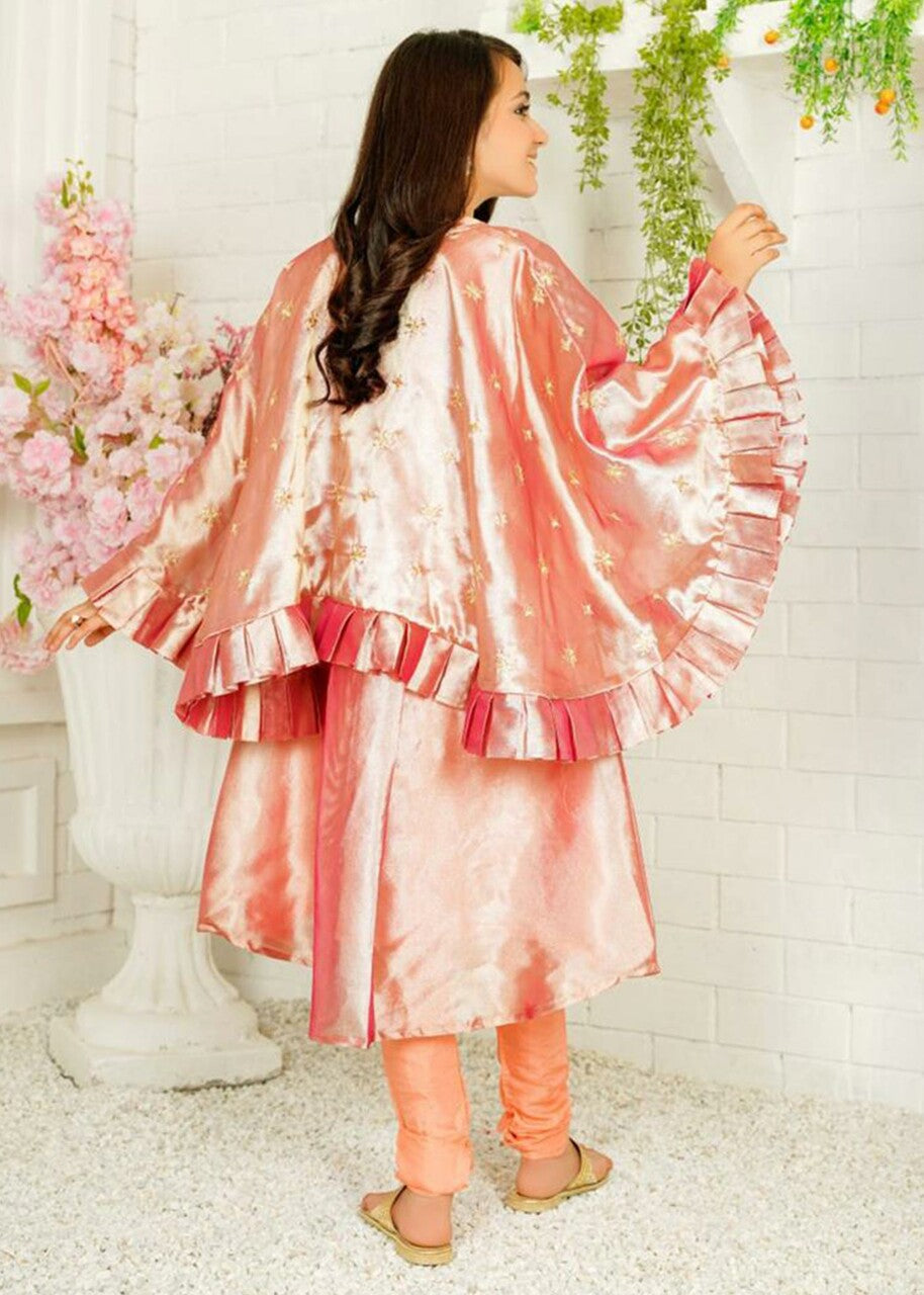 Peach Embroidered Suit