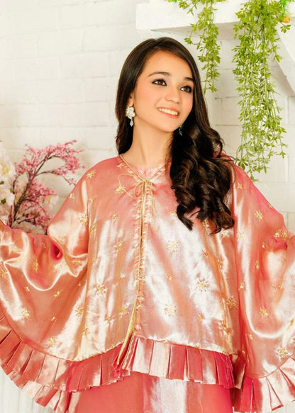 Peach Embroidered Suit