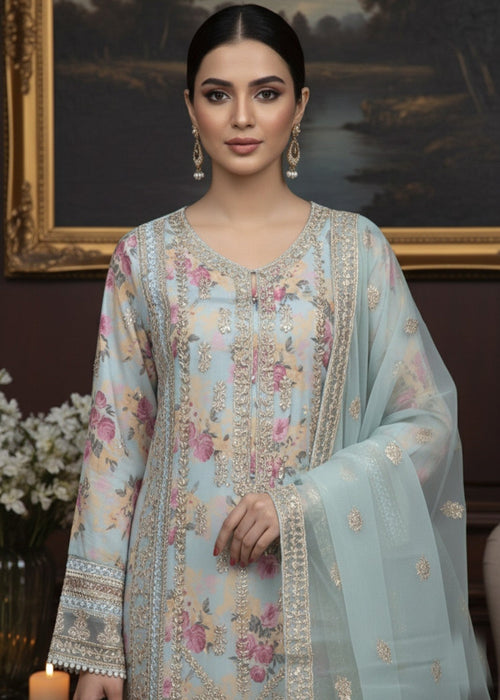 Classical Beauty in Embroidered Pastels