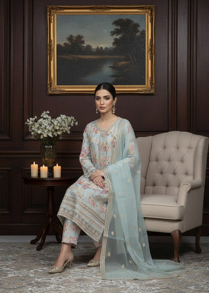 Classical Beauty in Embroidered Pastels