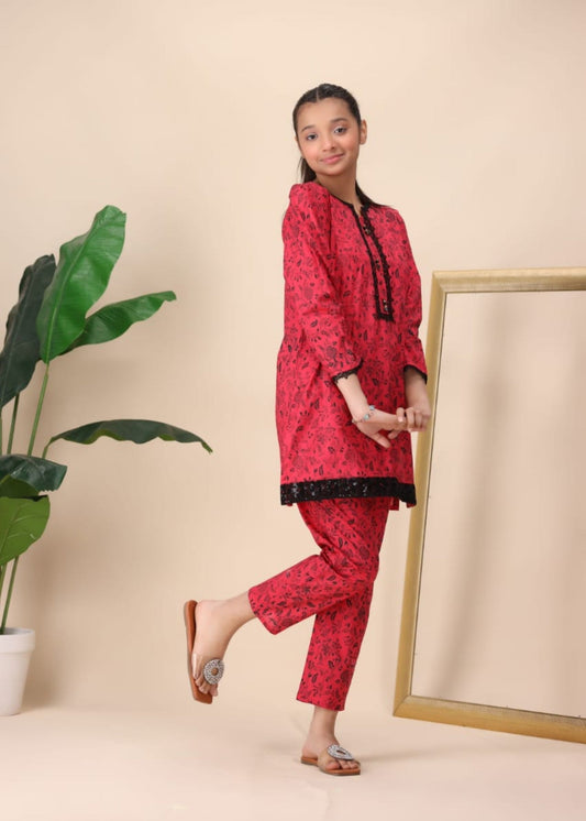 Crimson Noir Elegance Co-ord Set