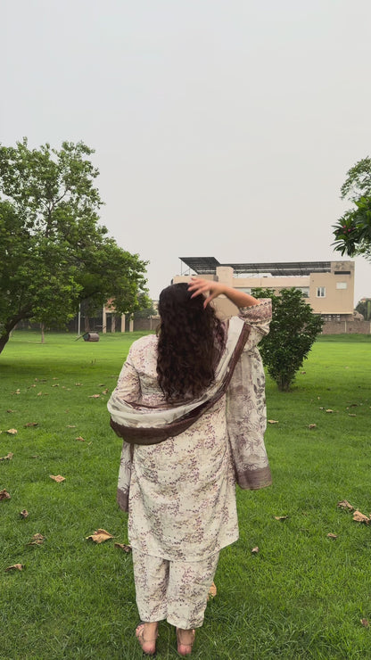 Elegant Printed Lawn Kurta Set with Dupatta